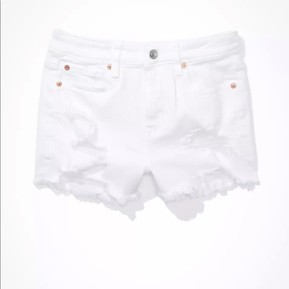 AE Stretch High-Waisted Denim Short Short - Picture 1 of 9